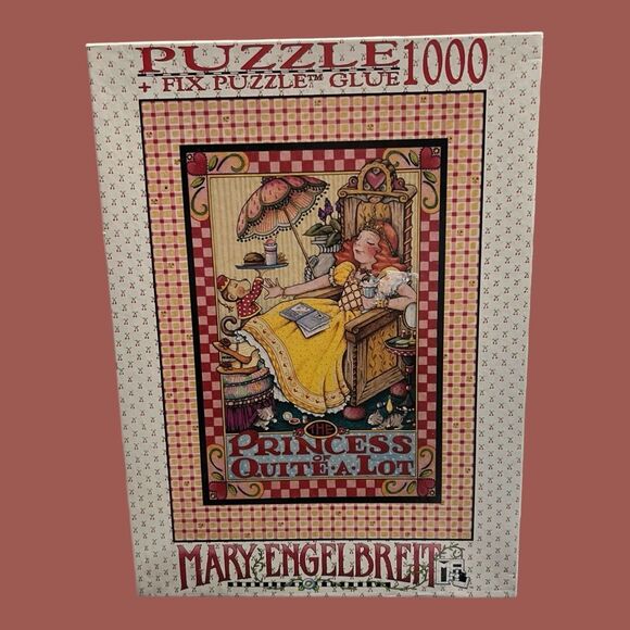 Vintage MARY ENGELBREIT Princess Of Quite A Lot 1000 Piece Puzzle Fink & CO - Picture 1 of 6